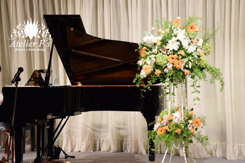 スタンド花をピアノ発表会へお届け オーダー方法 西宮市 アトリエフィーズ