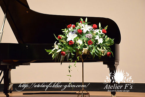 スタンド花をピアノ発表会へお届け オーダー方法 西宮市 アトリエフィーズ